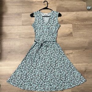 Women's Patterned Wrap Dress - Green